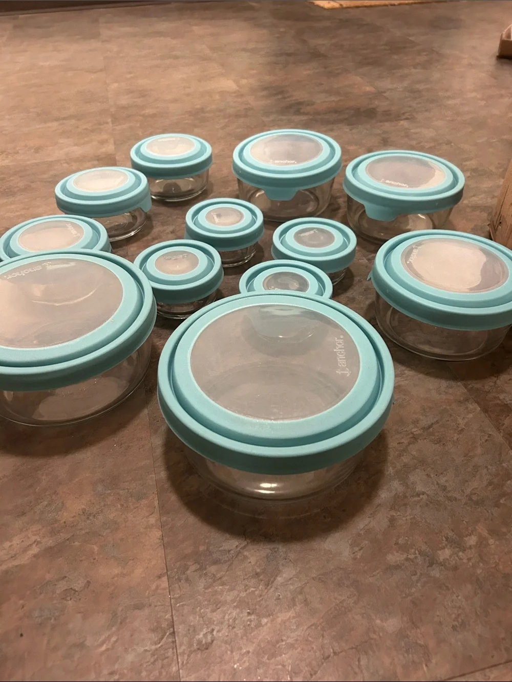 Anchor Hocking TEAL 12 Piece Glass Bowl Set w True Seal Lids BRAND NEW - Picture 12 of 16